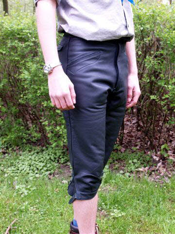 Lederhose Mod. 116 Vollrind dunkeloliv